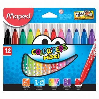 CANETAS DE FELTRO MAPED 12 CORES - JUMBO
